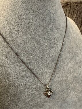 Brighton Silver Scrollwork Pendant Necklace - Elegant Women Jewelry